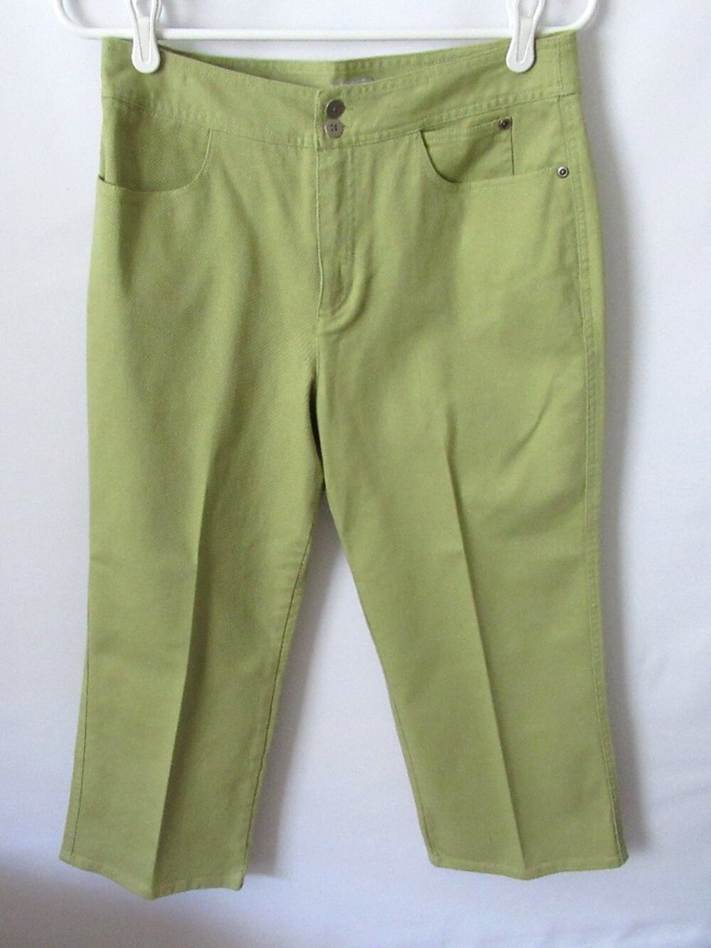 Chico's green cotton blend high rise five pocket ankle jeans *Sz 1(8)*